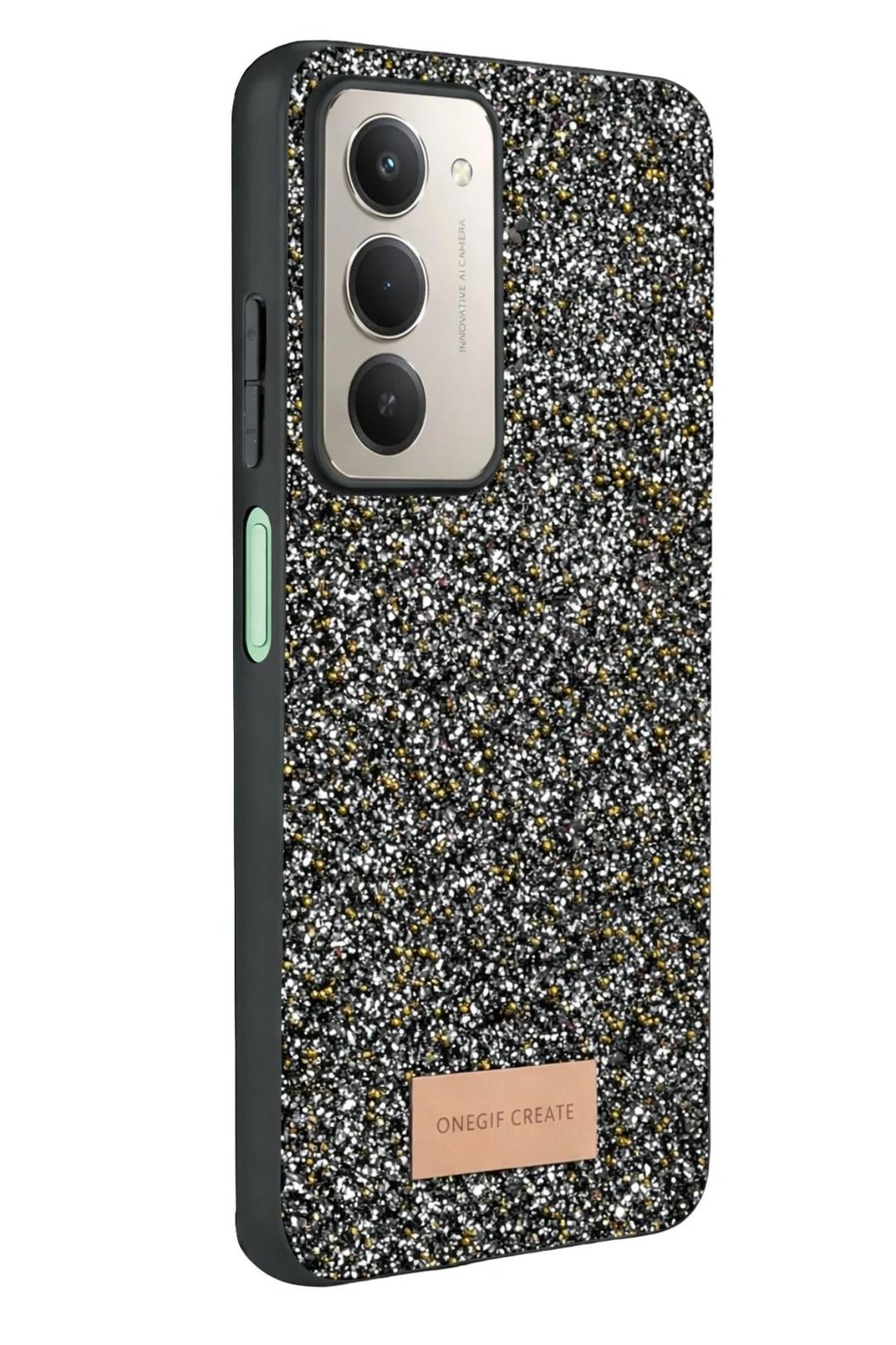 Mey İthalat®   Redmi 15 4G Bright Simli Kapak - Gold