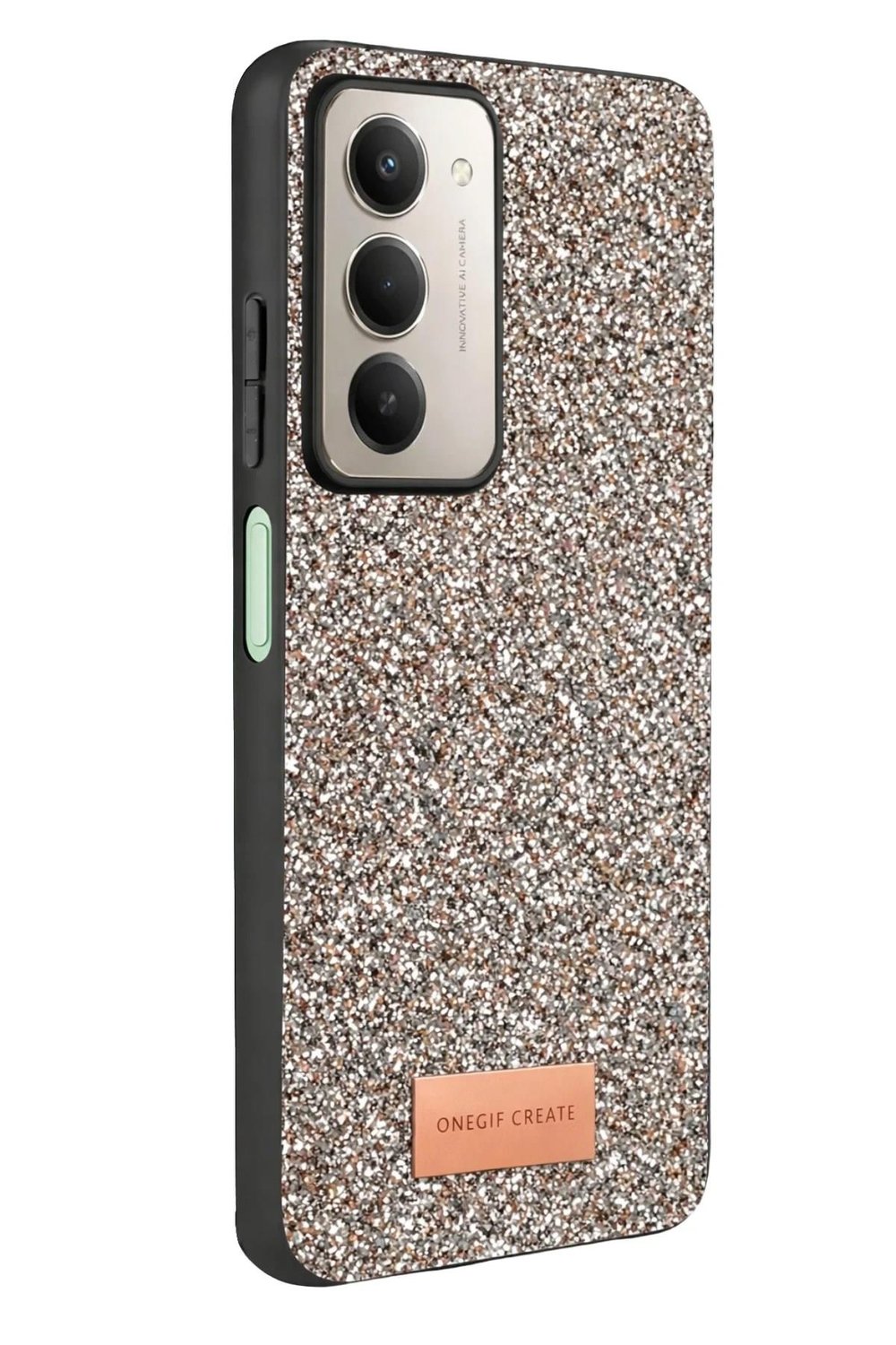 Mey İthalat®   Redmi 15 4G Bright Simli Kapak - Gümüş