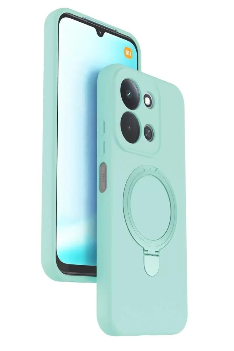 Mey İthalat®   Redmi 15C 4G Regal Magsafe Standlı Kapak - Su Yeşili