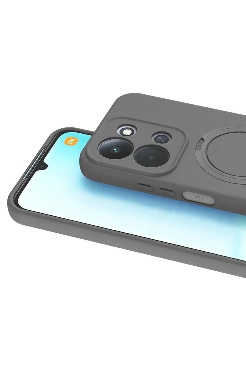 Mey İthalat®   Redmi 15C 4G Regal Magsafe Standlı Kapak - Titan Gri