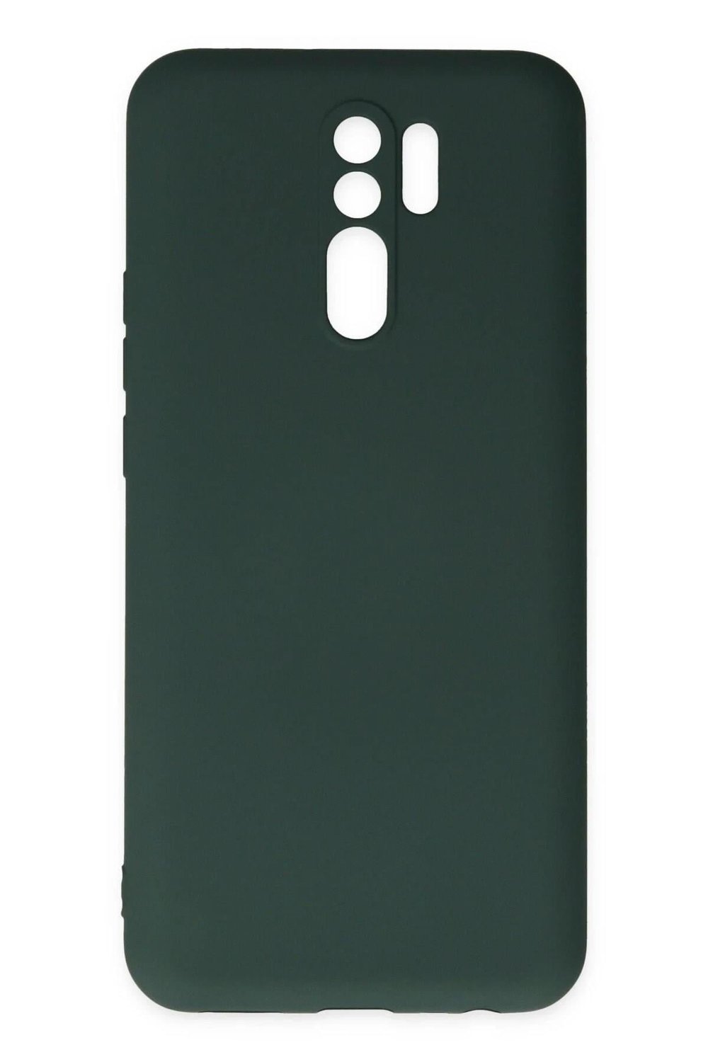 Mey İthalat®   Redmi 9 Kılıf Nano içi Kadife Silikon - Koyu Yeşil