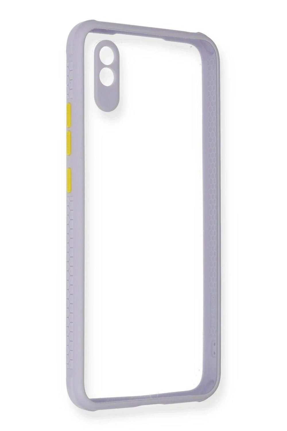 Mey İthalat®   Redmi 9A Kılıf Miami Şeffaf Silikon - Lila