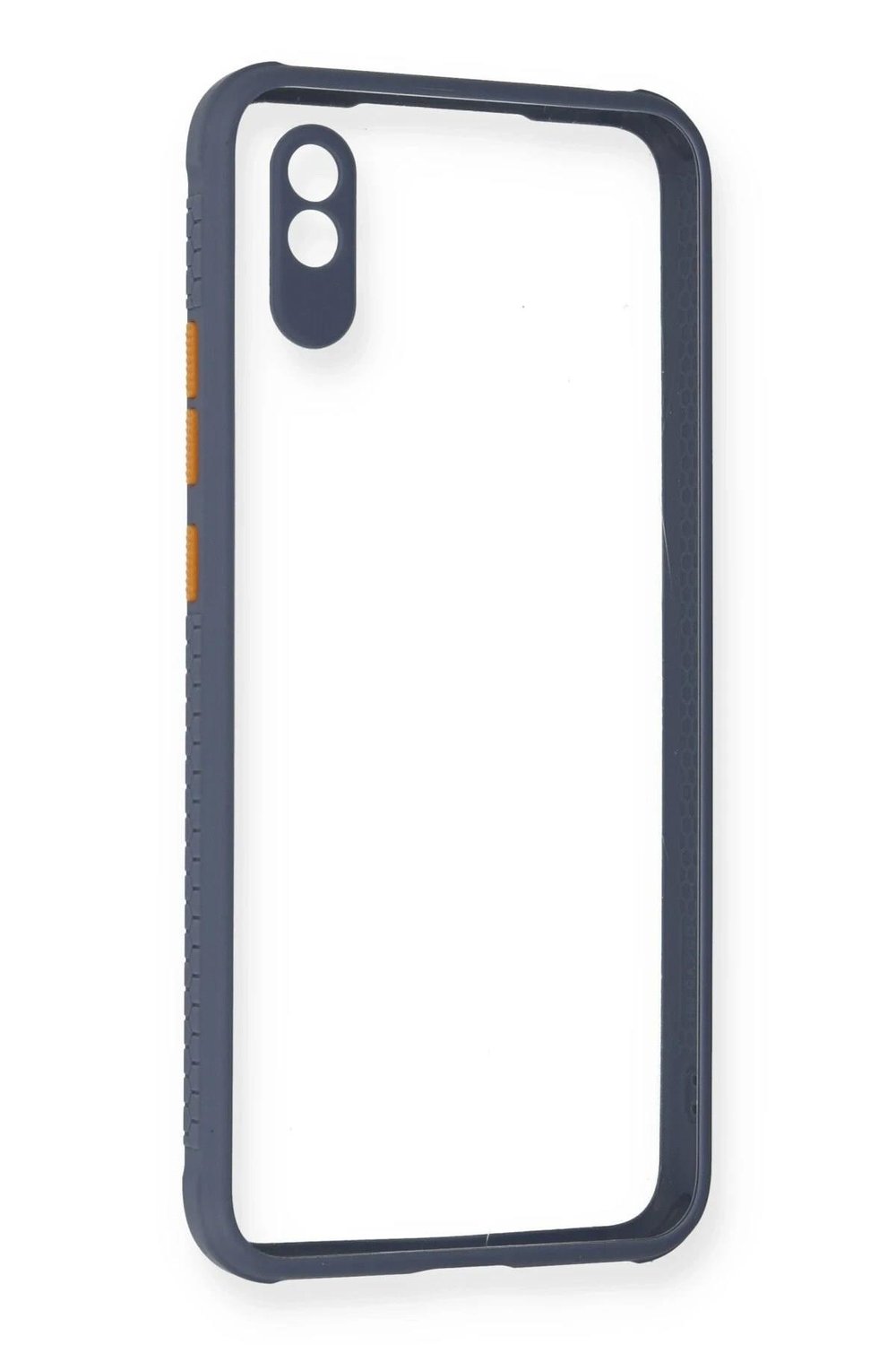 Mey İthalat®   Redmi 9A Kılıf Miami Şeffaf Silikon - Gri