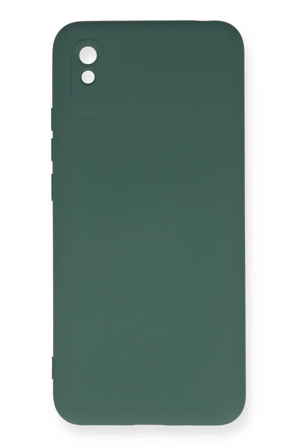 Mey İthalat®   Redmi 9A Kılıf Nano içi Kadife Silikon - Koyu Yeşil