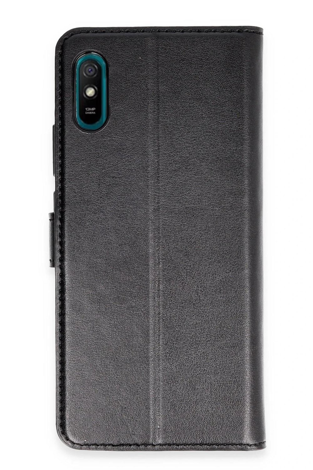 Mey İthalat®   Redmi 9A Kılıf Trend S Plus Kapaklı Kılıf - Siyah