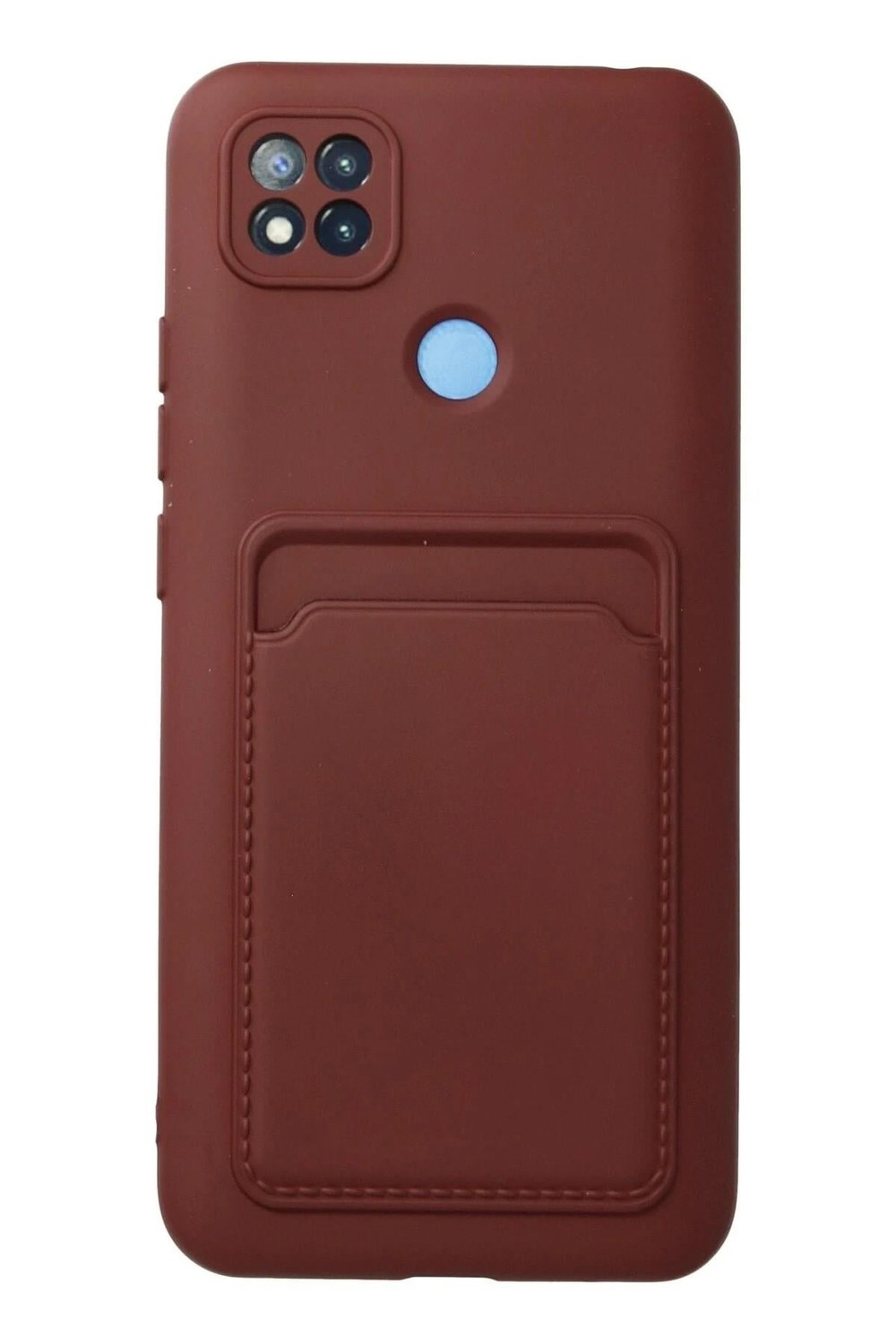 Mey İthalat®   Redmi 9C Kılıf Kelvin Kartvizitli Silikon - Bordo