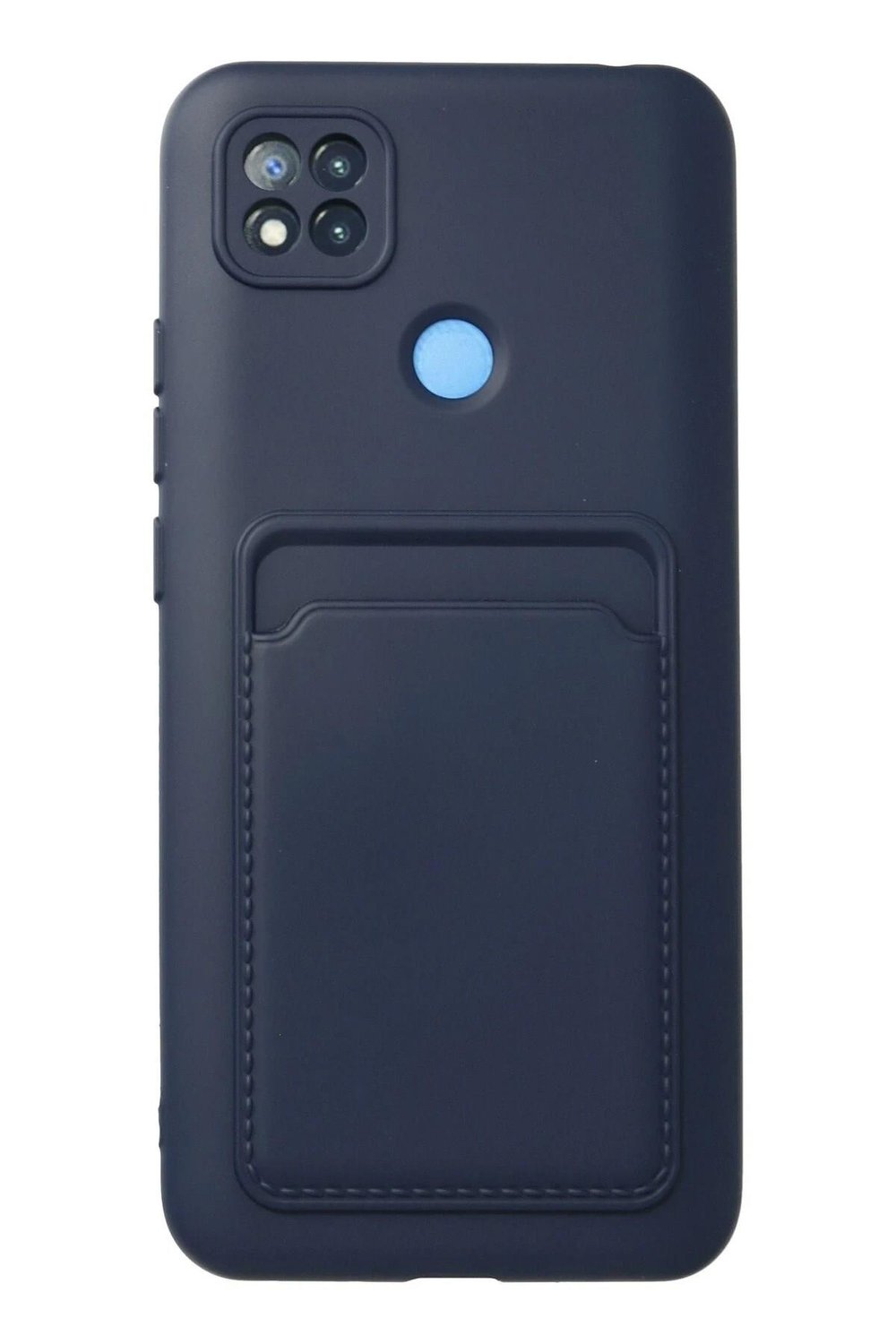 Mey İthalat®   Redmi 9C Kılıf Kelvin Kartvizitli Silikon - Lacivert