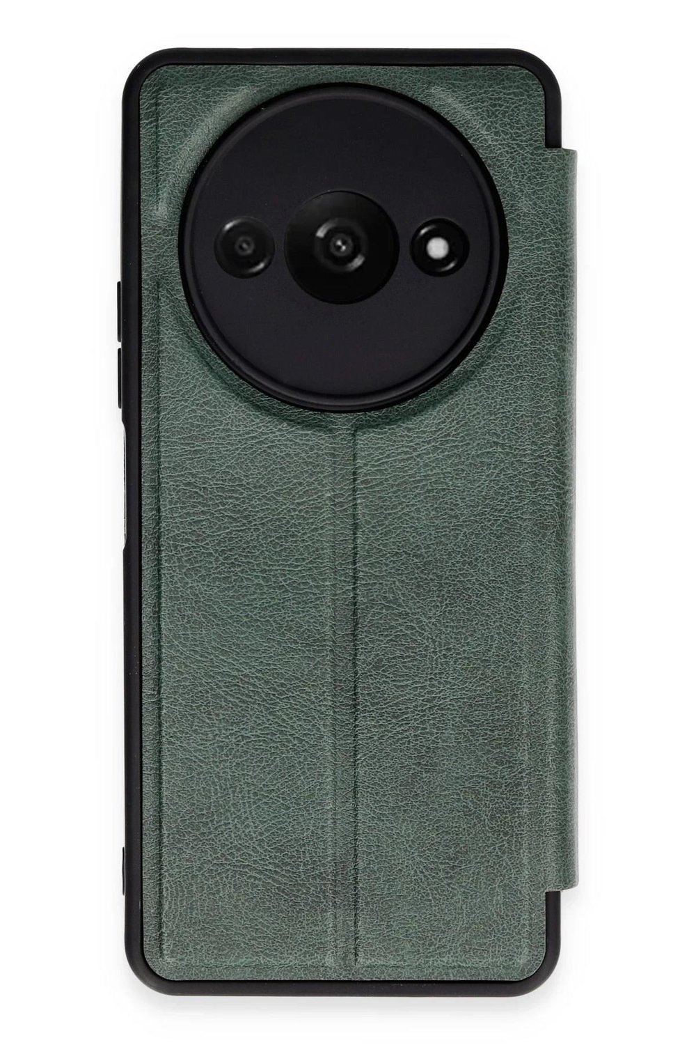 Mey İthalat®   Redmi A3 4G Kılıf Flip Cover - Koyu Yeşil