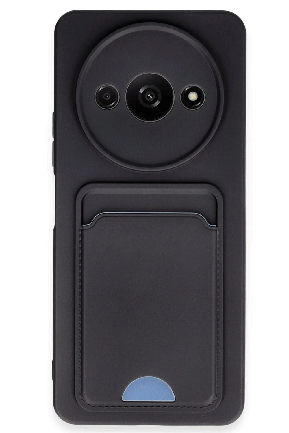 Mey İthalat®   Redmi A3 4G Kılıf Kelvin Kartvizitli Silikon - Siyah