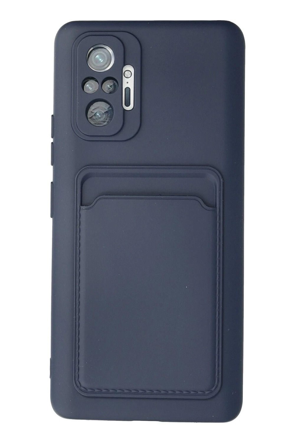 Mey İthalat®   Redmi Note 10 Pro Kılıf Kelvin Kartvizitli Silikon - Lacivert