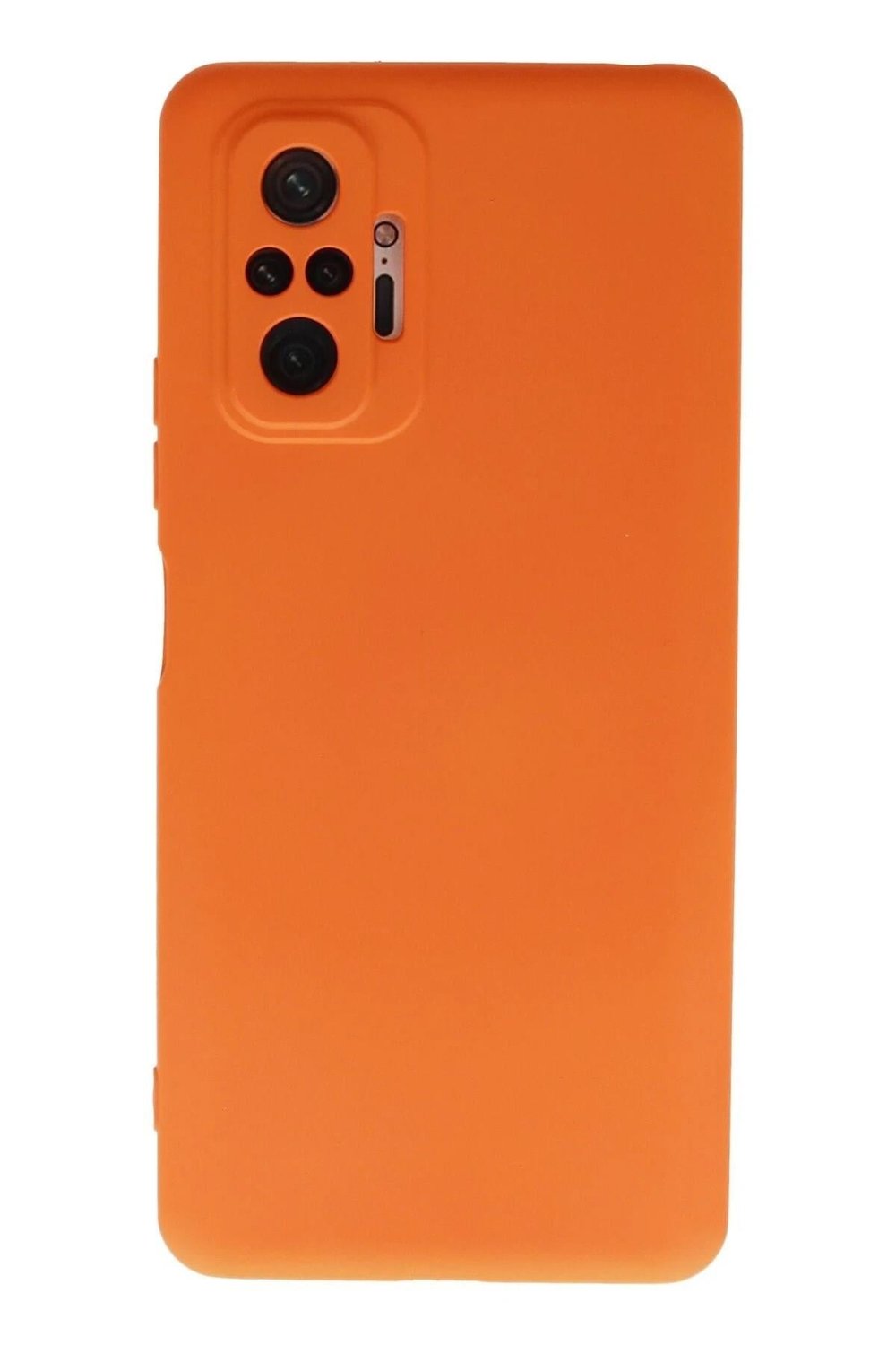 Mey İthalat®   Redmi Note 10 Pro Kılıf Nano içi Kadife Silikon - Turuncu