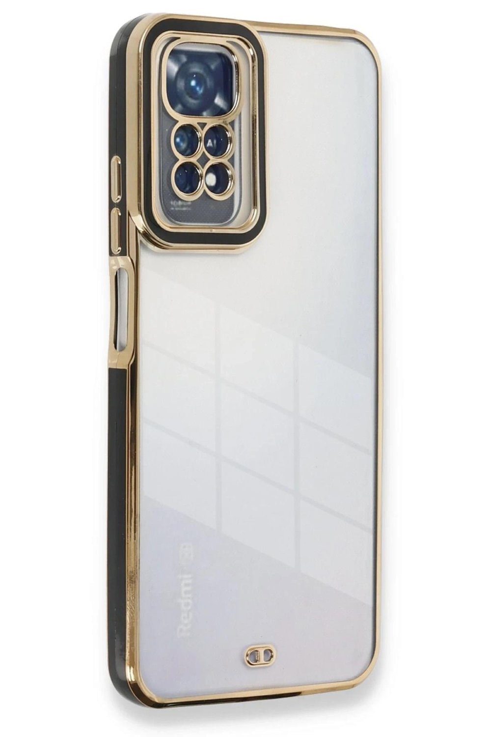 Mey İthalat®   Redmi Note 11 Kılıf Liva Lens Silikon - Siyah