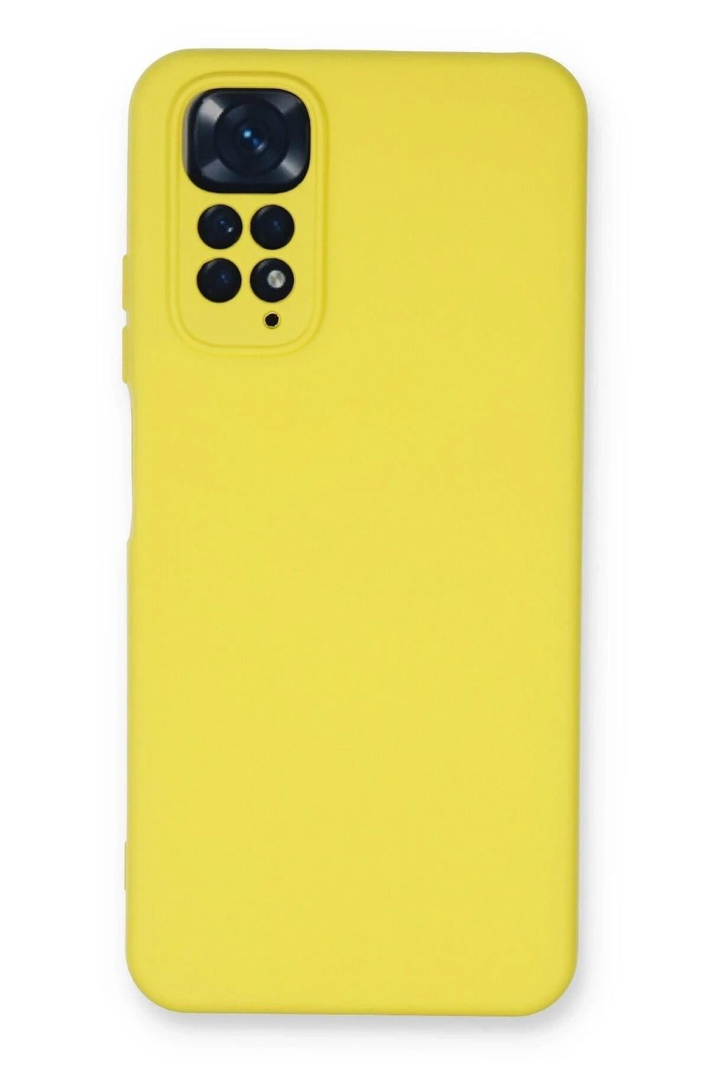 Mey İthalat®   Redmi Note 11 Kılıf Nano içi Kadife Silikon - Sarı