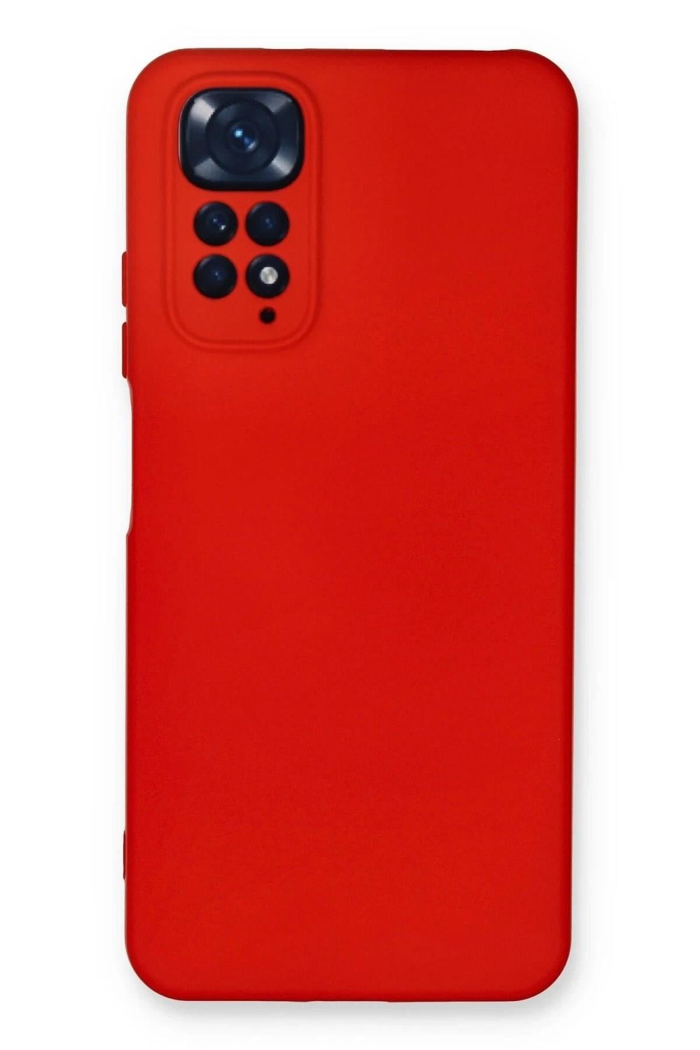 Mey İthalat®   Redmi Note 11 Kılıf Nano içi Kadife Silikon - Kırmızı