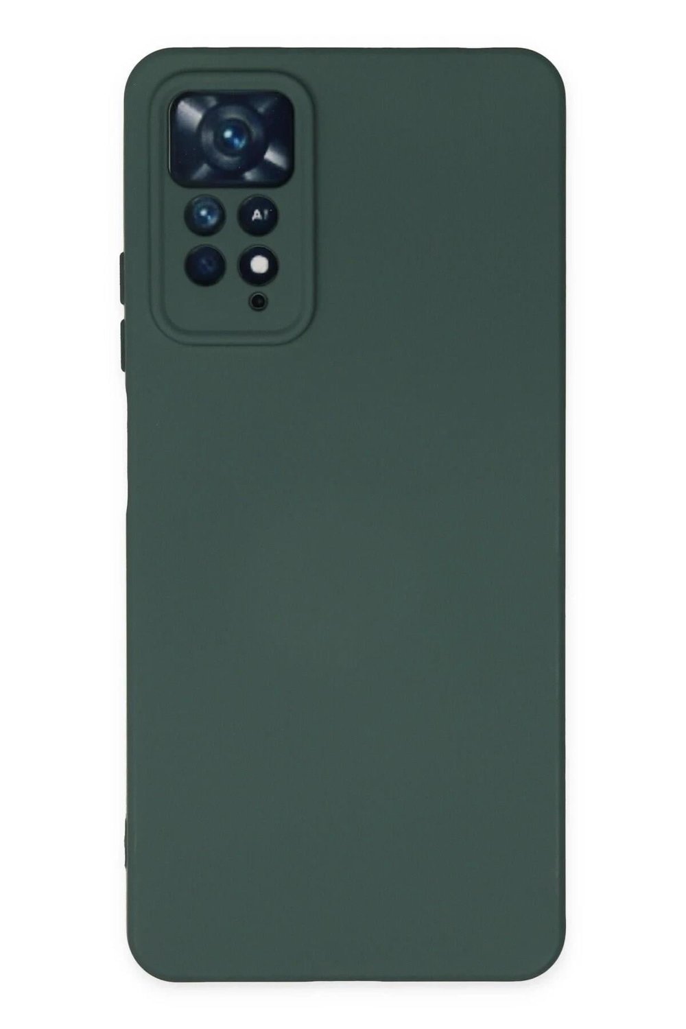 Mey İthalat®   Redmi Note 11 Pro Kılıf Nano içi Kadife Silikon - Koyu Yeşil