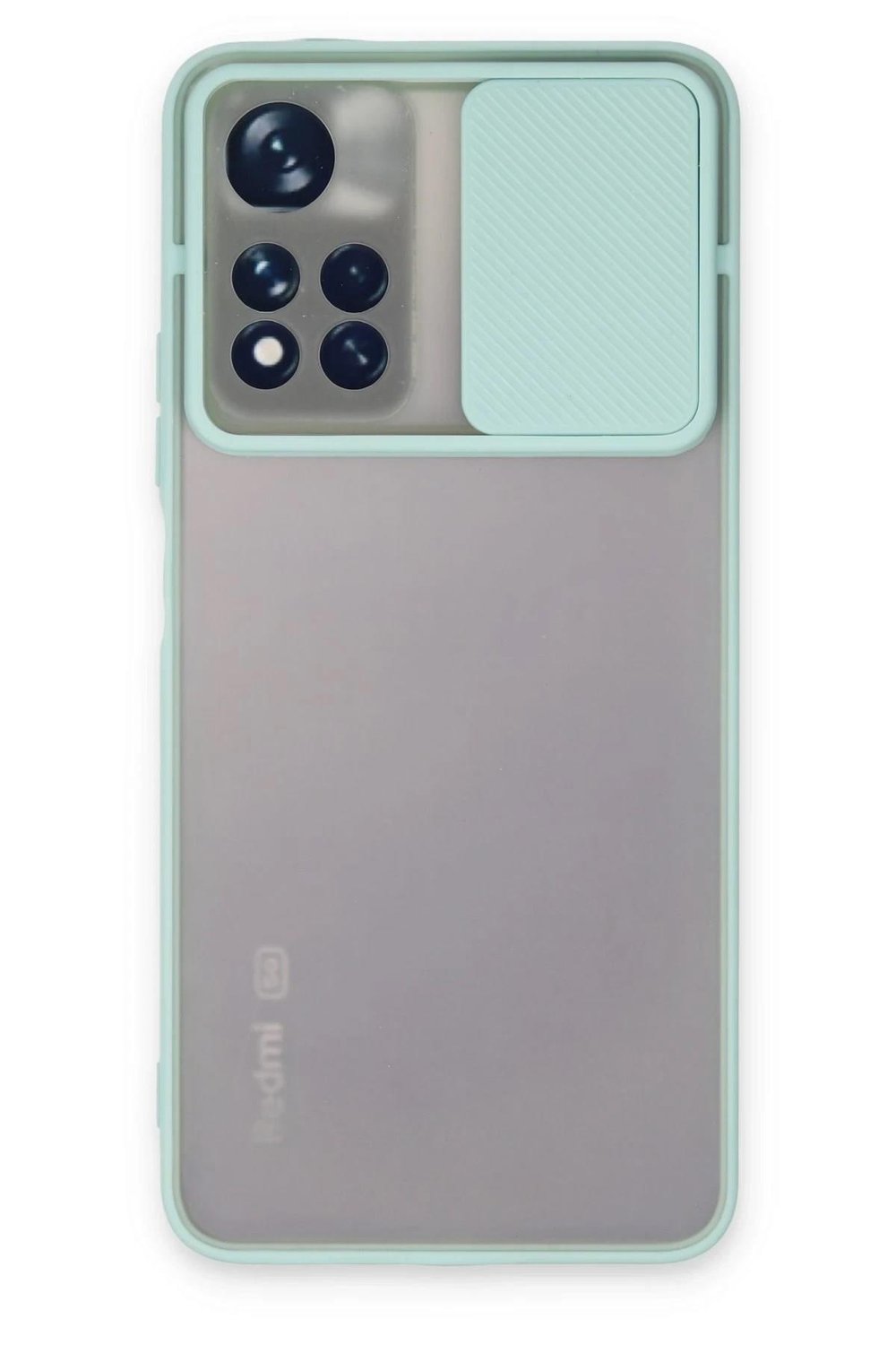 Mey İthalat®   Redmi Note 11 Pro Plus 5G Kılıf Palm Buzlu Kamera Sürgülü Silikon - Turkuaz