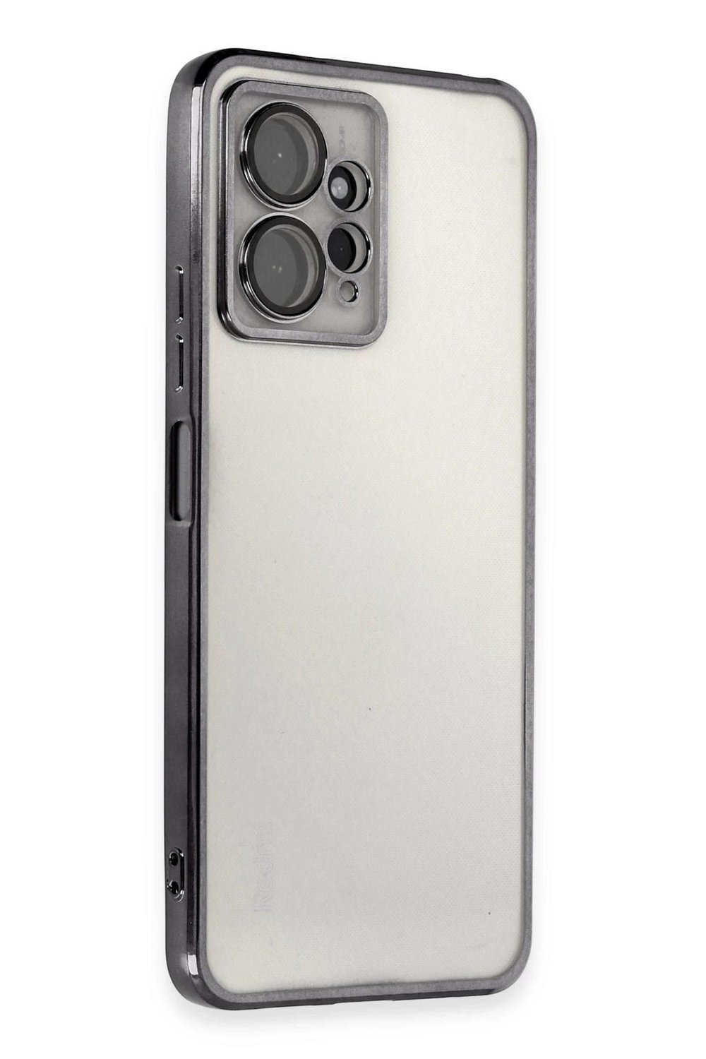 Mey İthalat®   Redmi Note 12 4G Kılıf  Lensli Silikon - Siyah