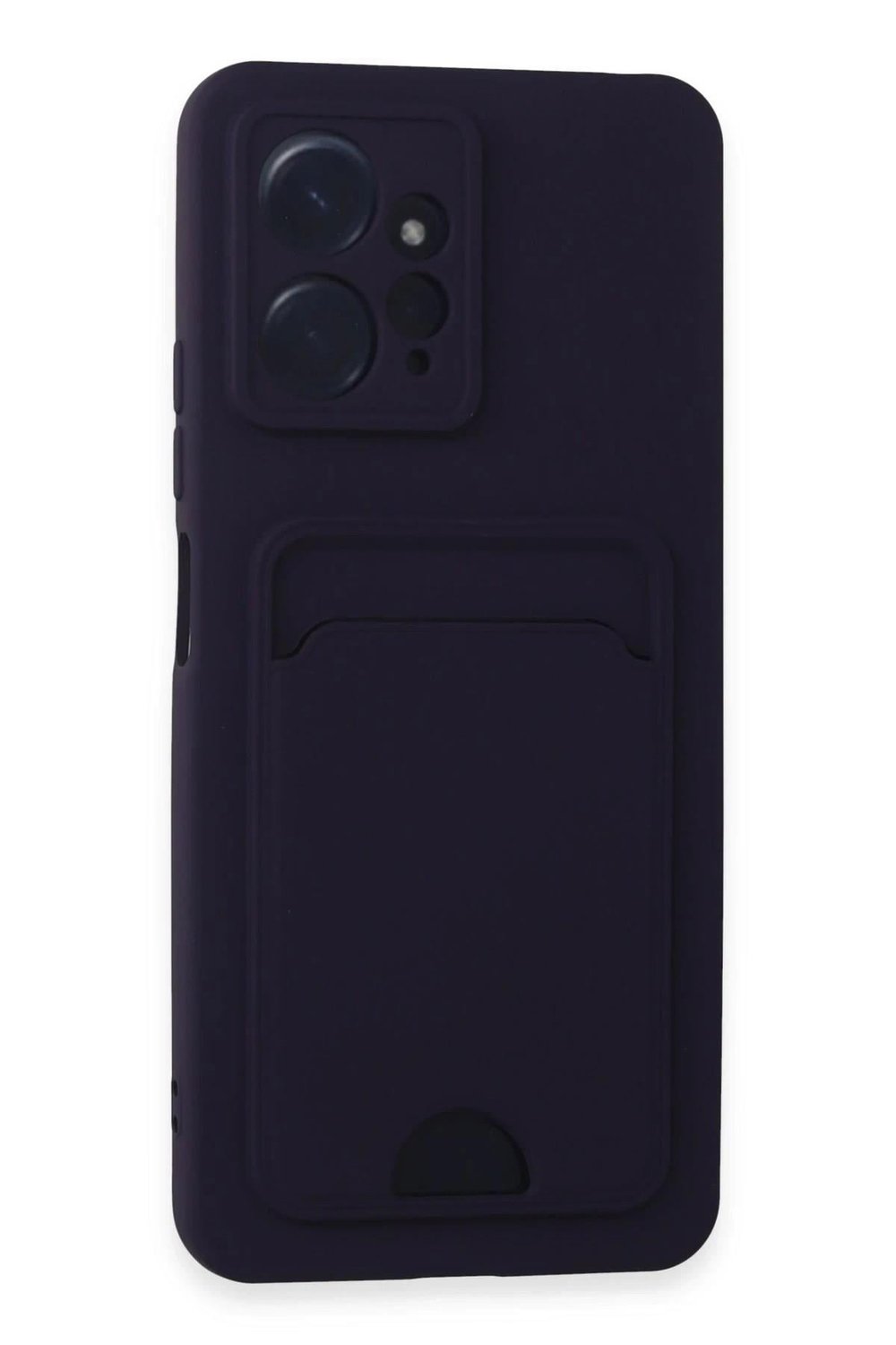 Mey İthalat®   Redmi Note 12 4G Kılıf Kelvin Kartvizitli Silikon - Derin Mor