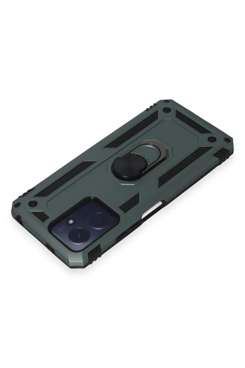 Mey İthalat®   Redmi Note 12 4G Kılıf Sofya Yüzüklü Silikon Kapak - Yeşil