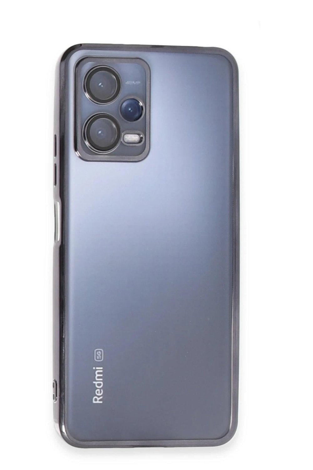 Mey İthalat®   Redmi Note 12 5G Kılıf  Lensli Silikon - Siyah
