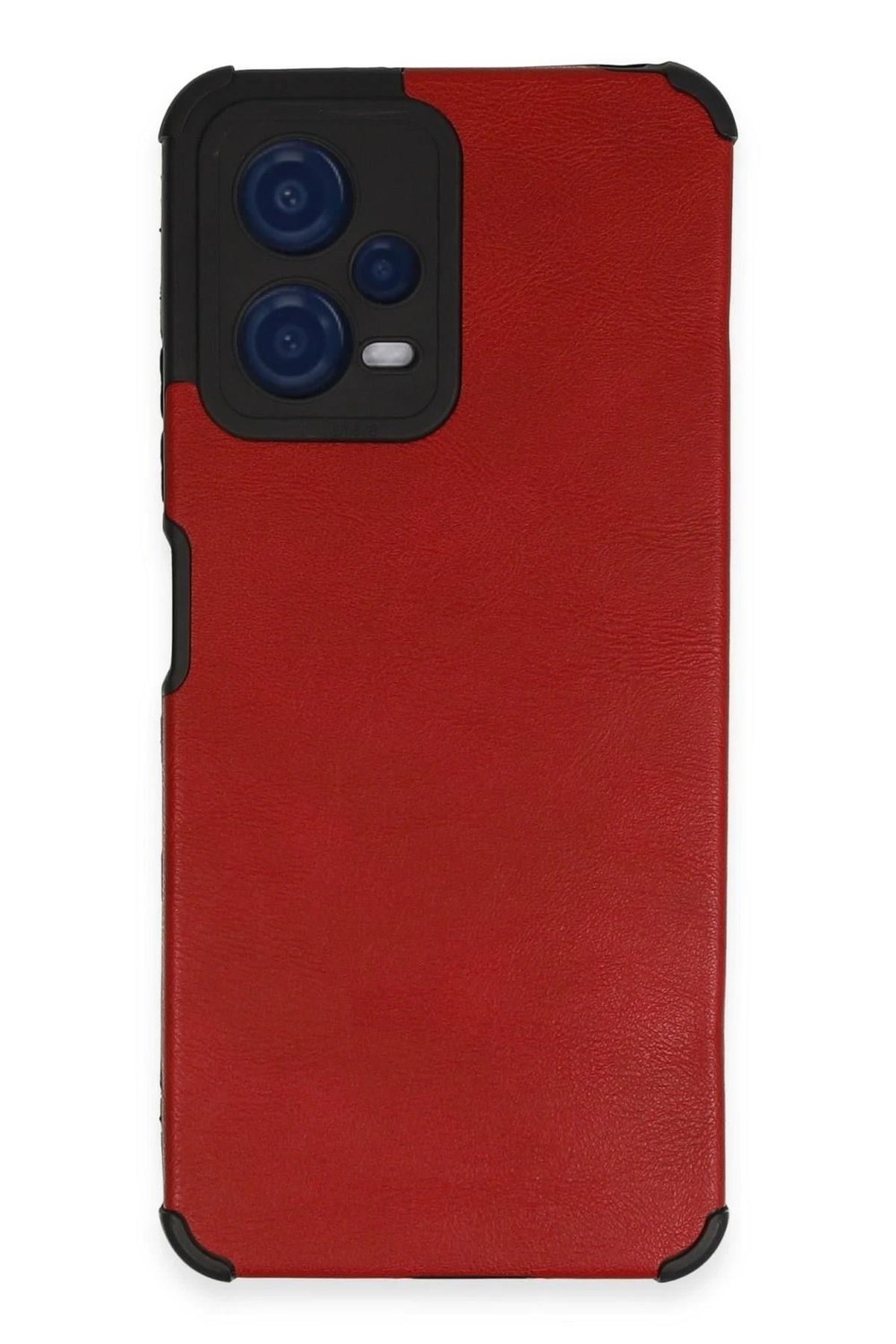 Mey İthalat®   Redmi Note 12 5G Kılıf Loop Deri Silikon - Kırmızı
