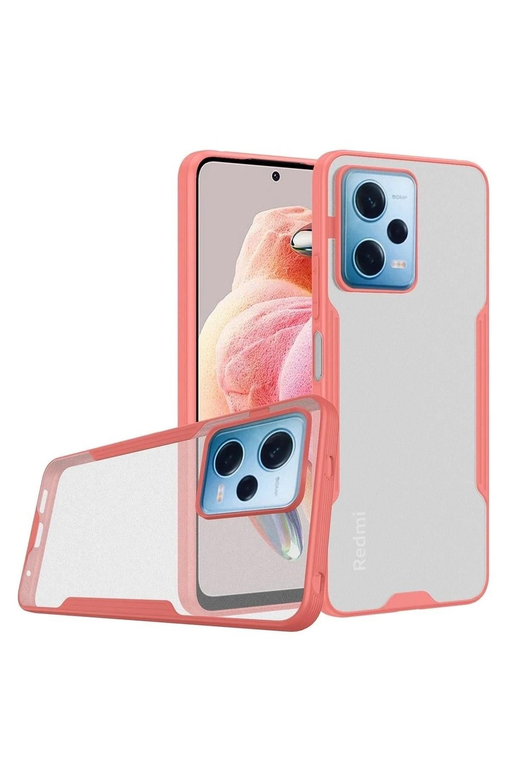 Mey İthalat®   Redmi Note 12 5G Kılıf Platin Silikon - Pembe