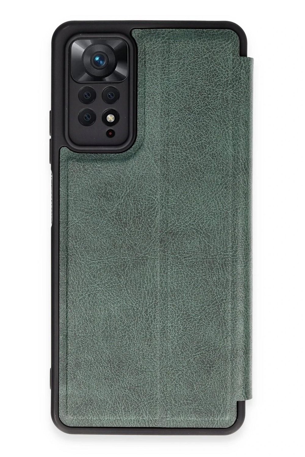Mey İthalat®   Redmi Note 12 Pro 4G Kılıf Flip Cover - Koyu Yeşil