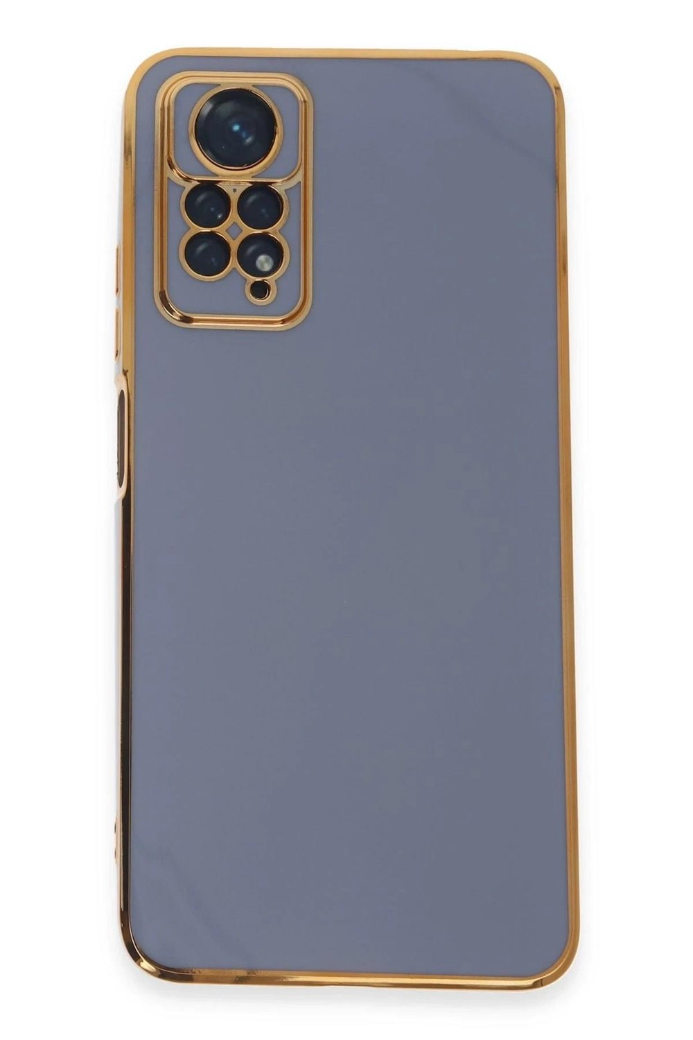 Mey İthalat®   Redmi Note 12 Pro 4G Kılıf Volet Silikon - Mavi