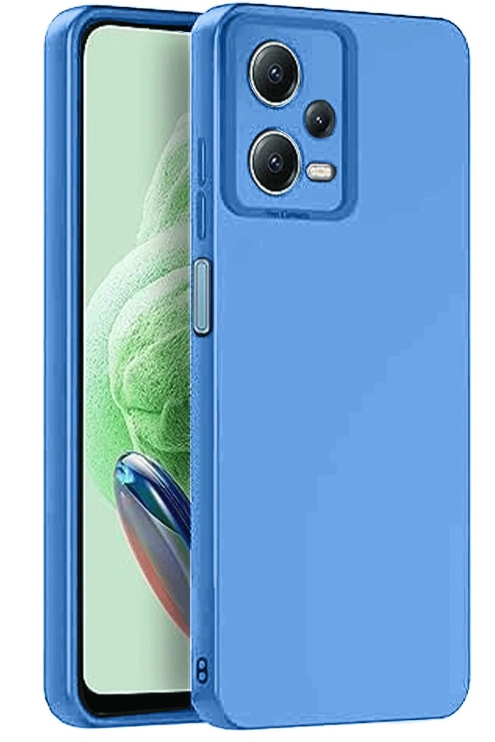 Mey İthalat®   Redmi Note 12 Pro 5G Kılıf Nano içi Kadife Silikon - Mavi