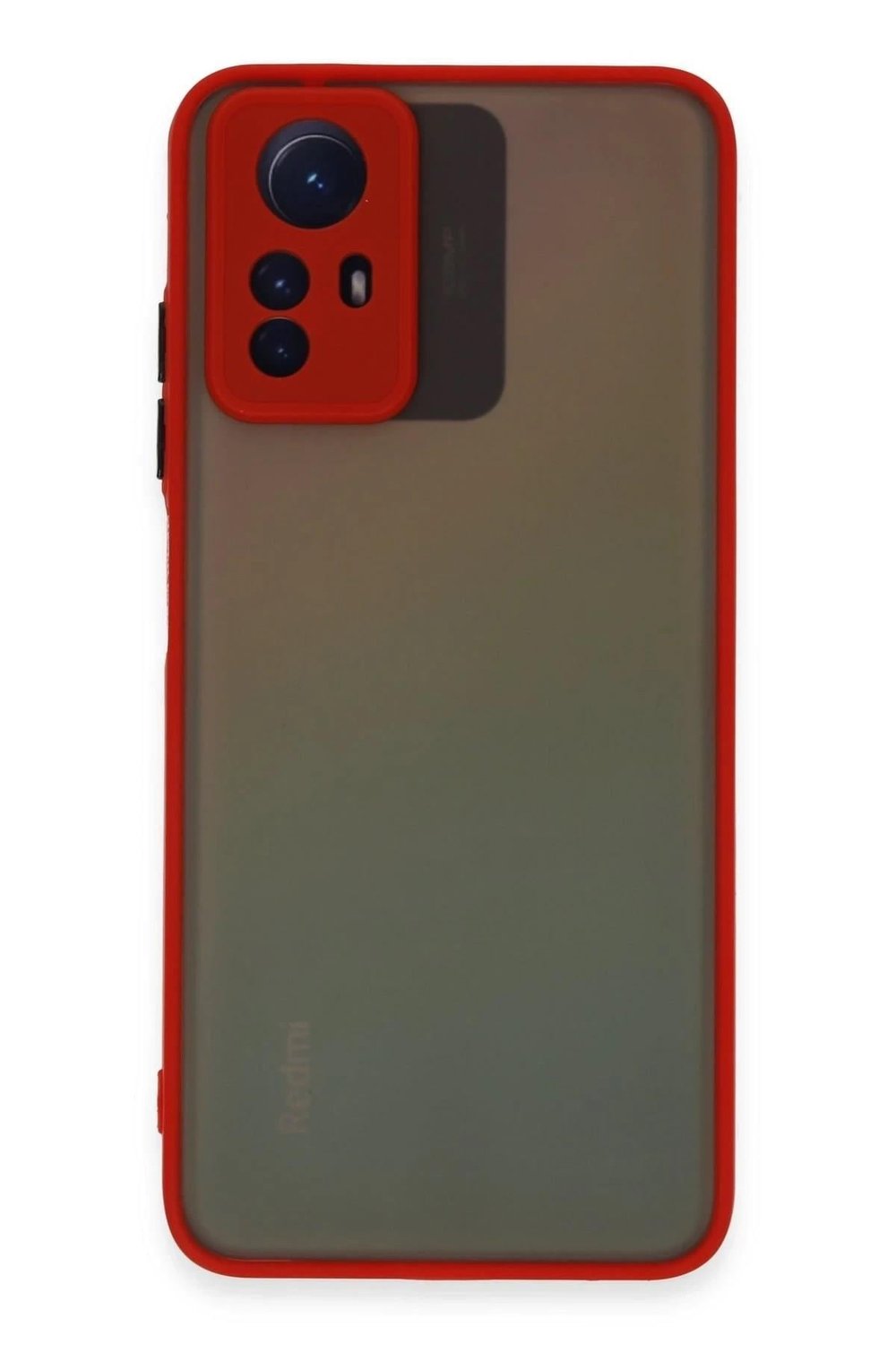 Mey İthalat®   Redmi Note 12S Kılıf Montreal Silikon Kapak - Kırmızı