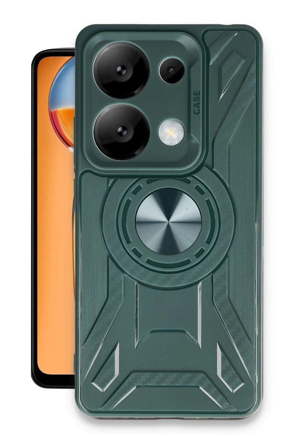 Mey İthalat®   Redmi Note 13 4G Kılıf Lincoln Silikon - Koyu Yeşil
