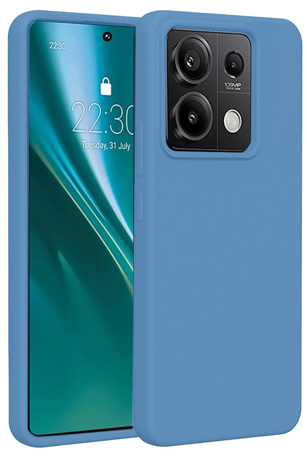 Mey İthalat®   Redmi Note 13 Pro 4G Kılıf First Silikon - Mavi