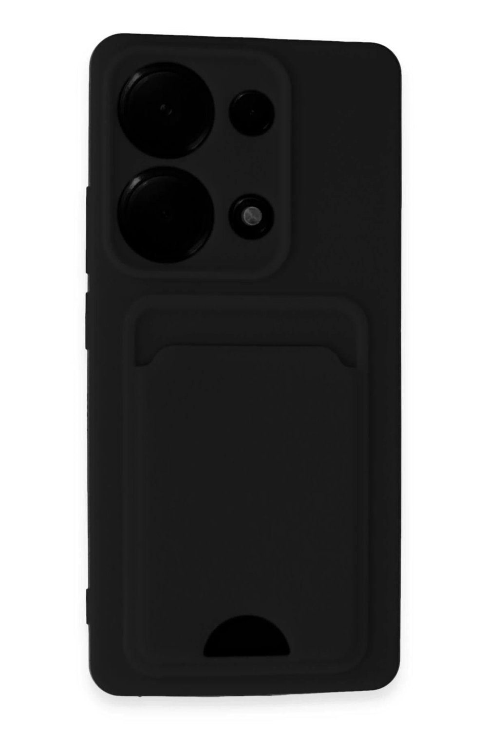 Mey İthalat®   Redmi Note 13 Pro 4G Kılıf Kelvin Kartvizitli Silikon - Siyah