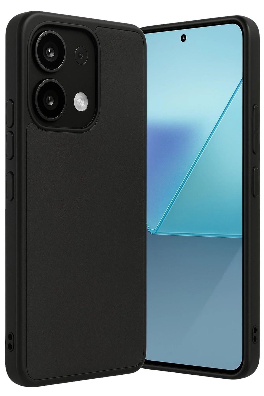 Mey İthalat®   Redmi Note 13 Pro 4G Kılıf Aras Deri Kapak - Siyah