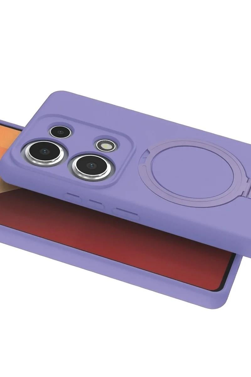 Mey İthalat®   Redmi Note 13 Pro 4G Regal Magsafe Standlı Kapak - Lila