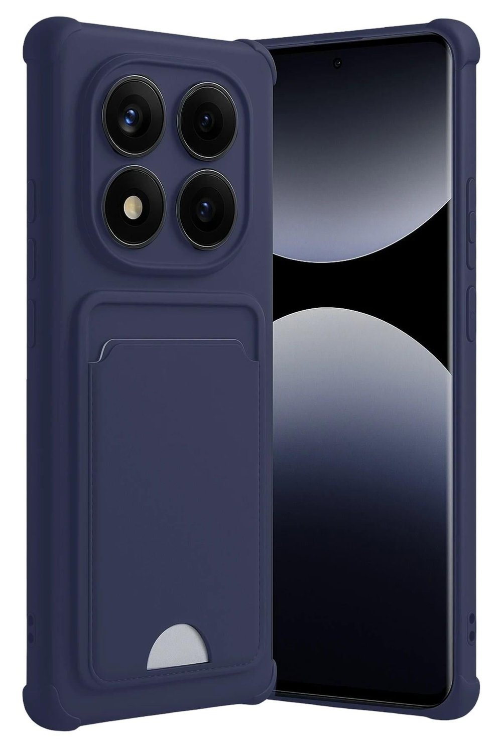 Mey İthalat®   Redmi Note 14 Pro 4G Kelvin Kartvizitli Silikon - Lacivert