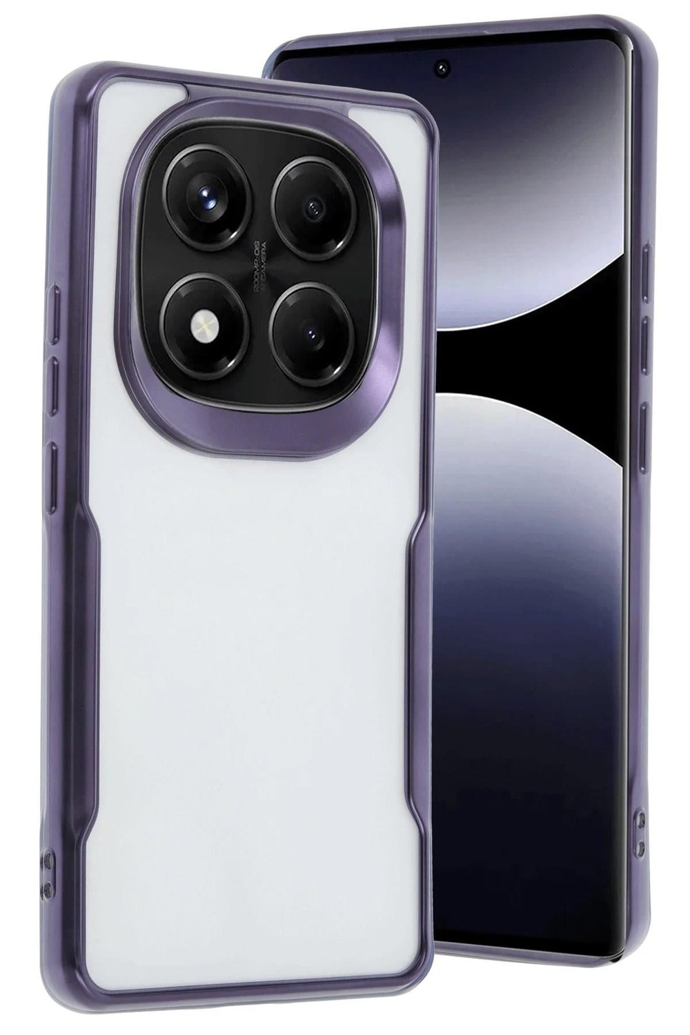 Mey İthalat®   Redmi Note 14 Pro 4G Kılıf Boyi Silikon Kapak - Derin Mor