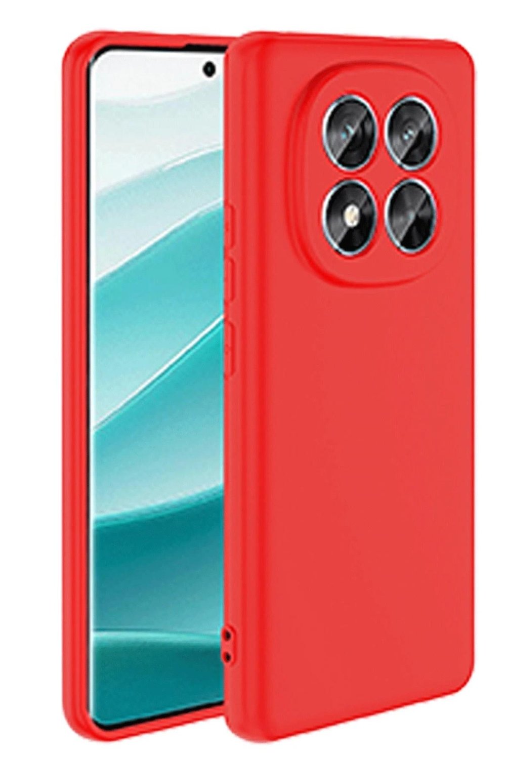 Mey İthalat®   Redmi Note 14 Pro 4G Kılıf First Silikon - Kırmızı