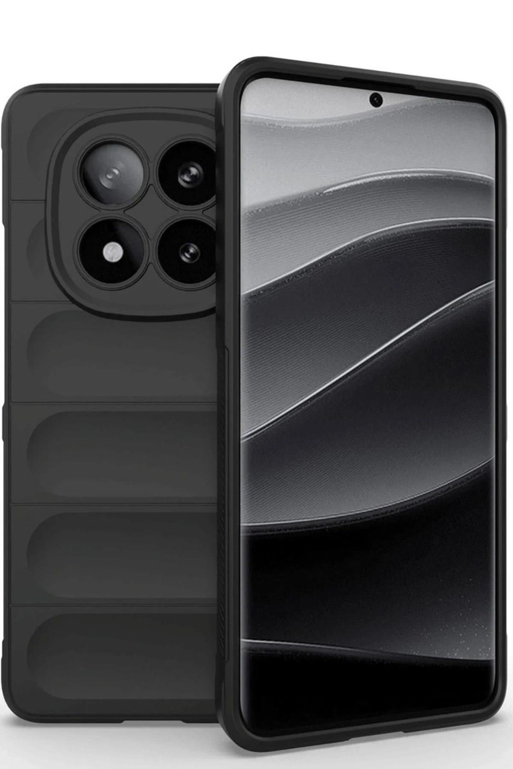 Mey İthalat®   Redmi Note 14 Pro 5G Kılıf Optimum Silikon - Siyah