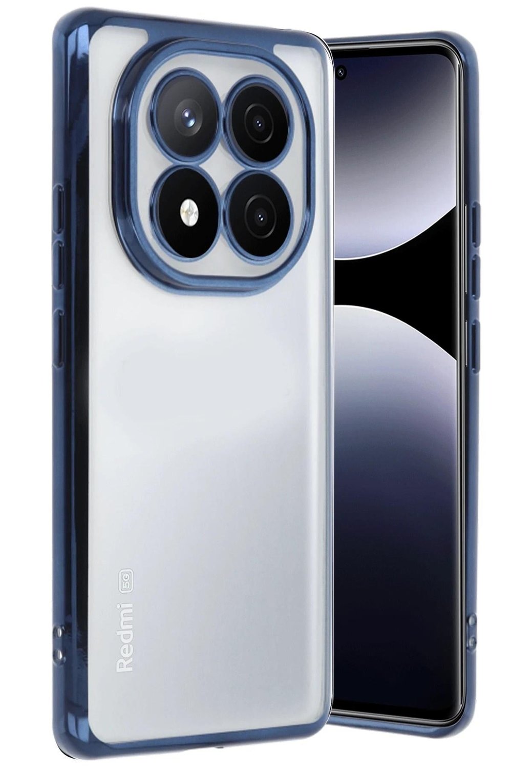 Mey İthalat®   Redmi Note 14 Pro 5G Kılıf  Lensli Silikon - Lacivert