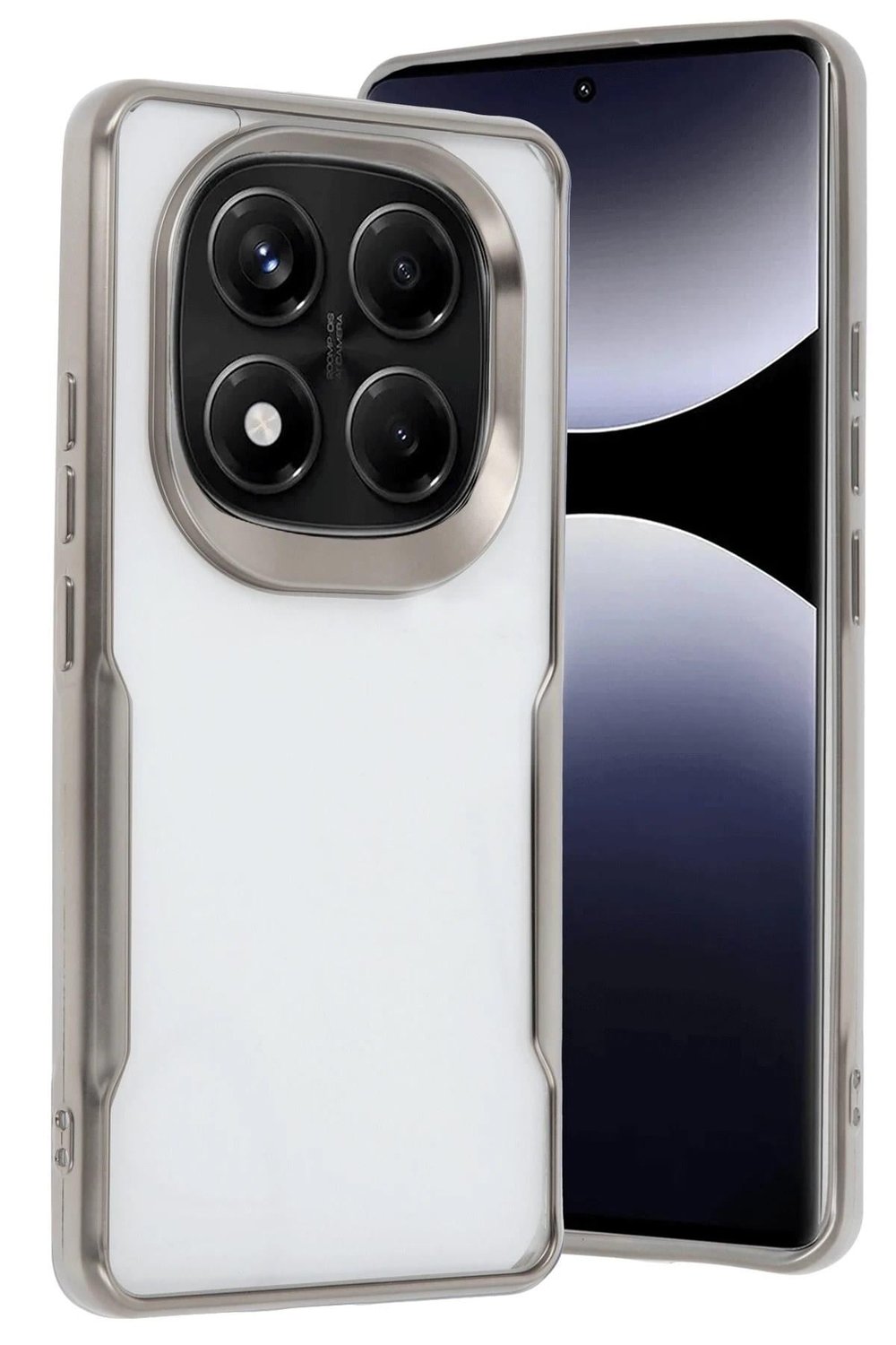 Mey İthalat®   Redmi Note 14 Pro Plus Kılıf Boyi Silikon Kapak - Titan Gri