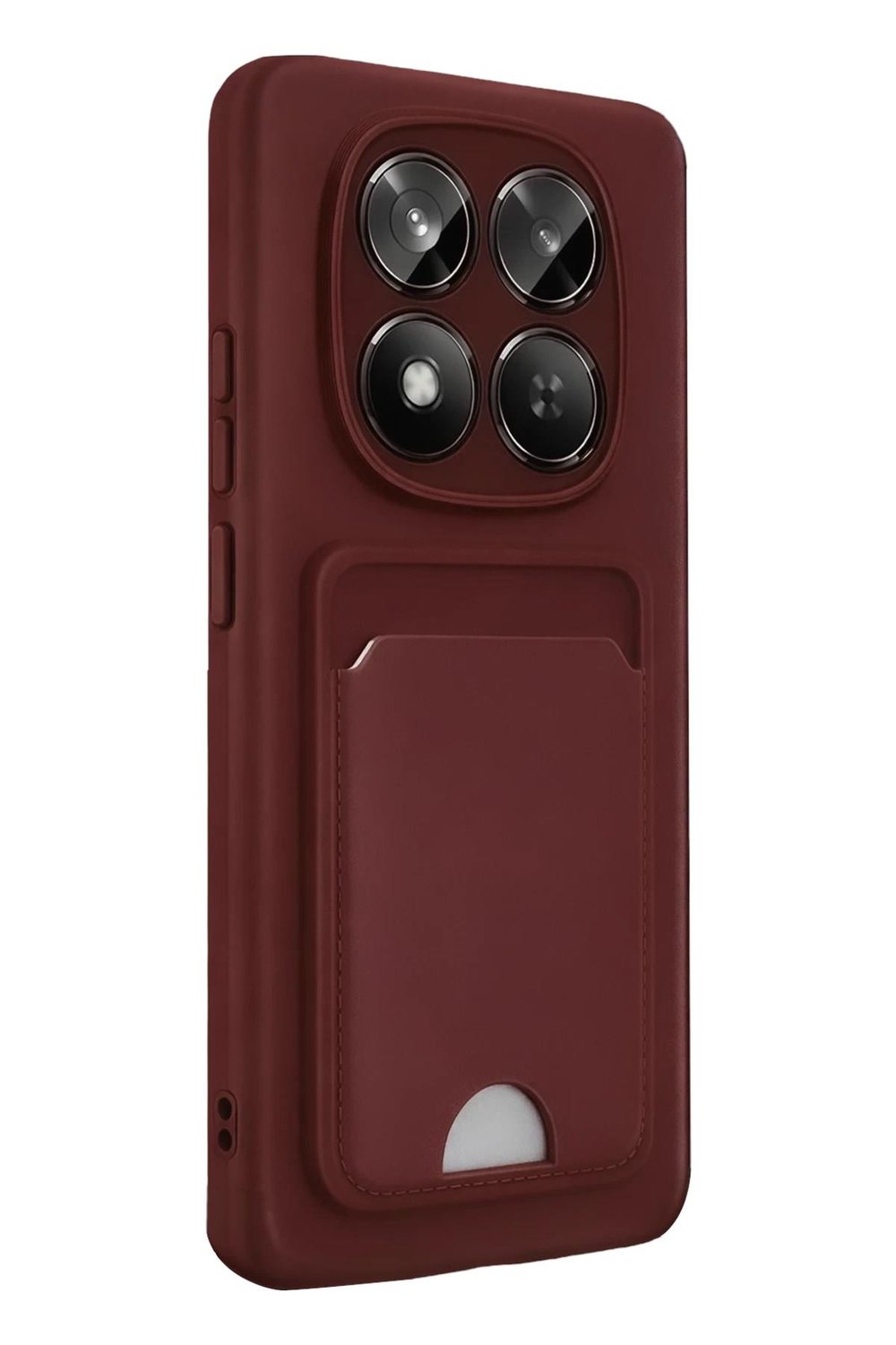 Mey İthalat®   Redmi Note 15 Pro 5G Kelvin Kartvizitli Silikon - Bordo