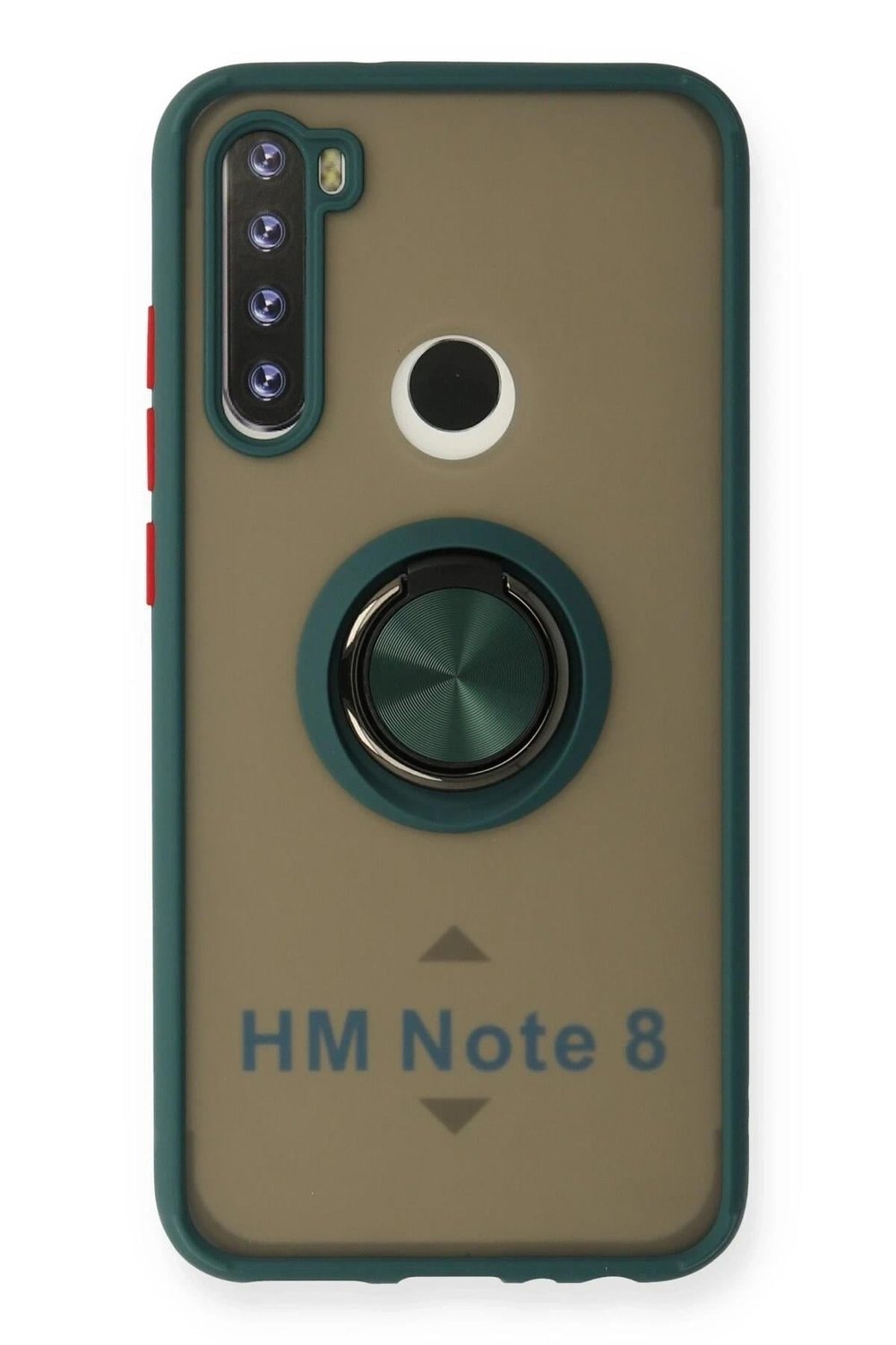 Mey İthalat®   Redmi Note 8 Kılıf Montreal Yüzüklü Silikon Kapak - Yeşil