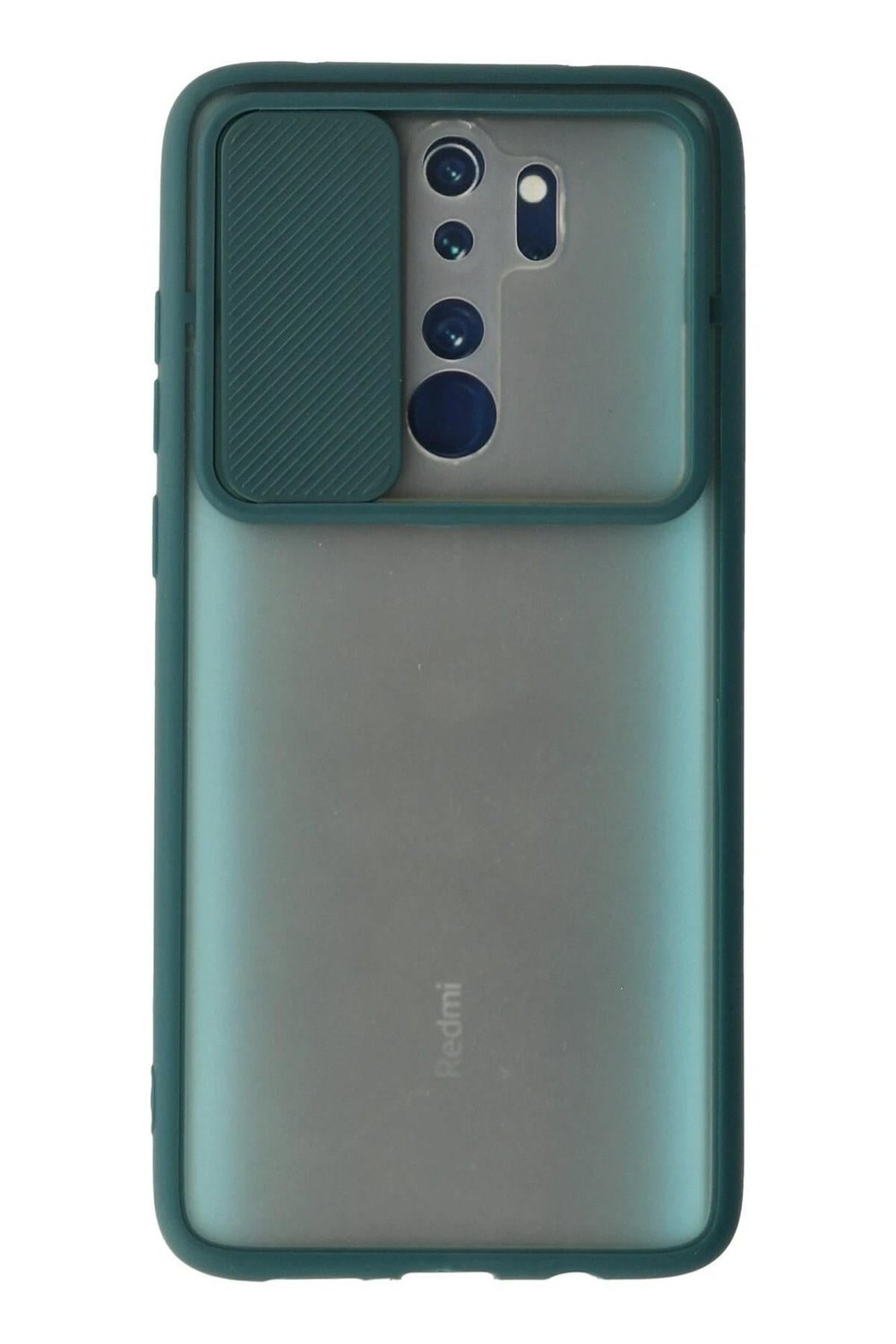 Mey İthalat®   Redmi Note 8 Pro Kılıf Palm Buzlu Kamera Sürgülü Silikon - Yeşil