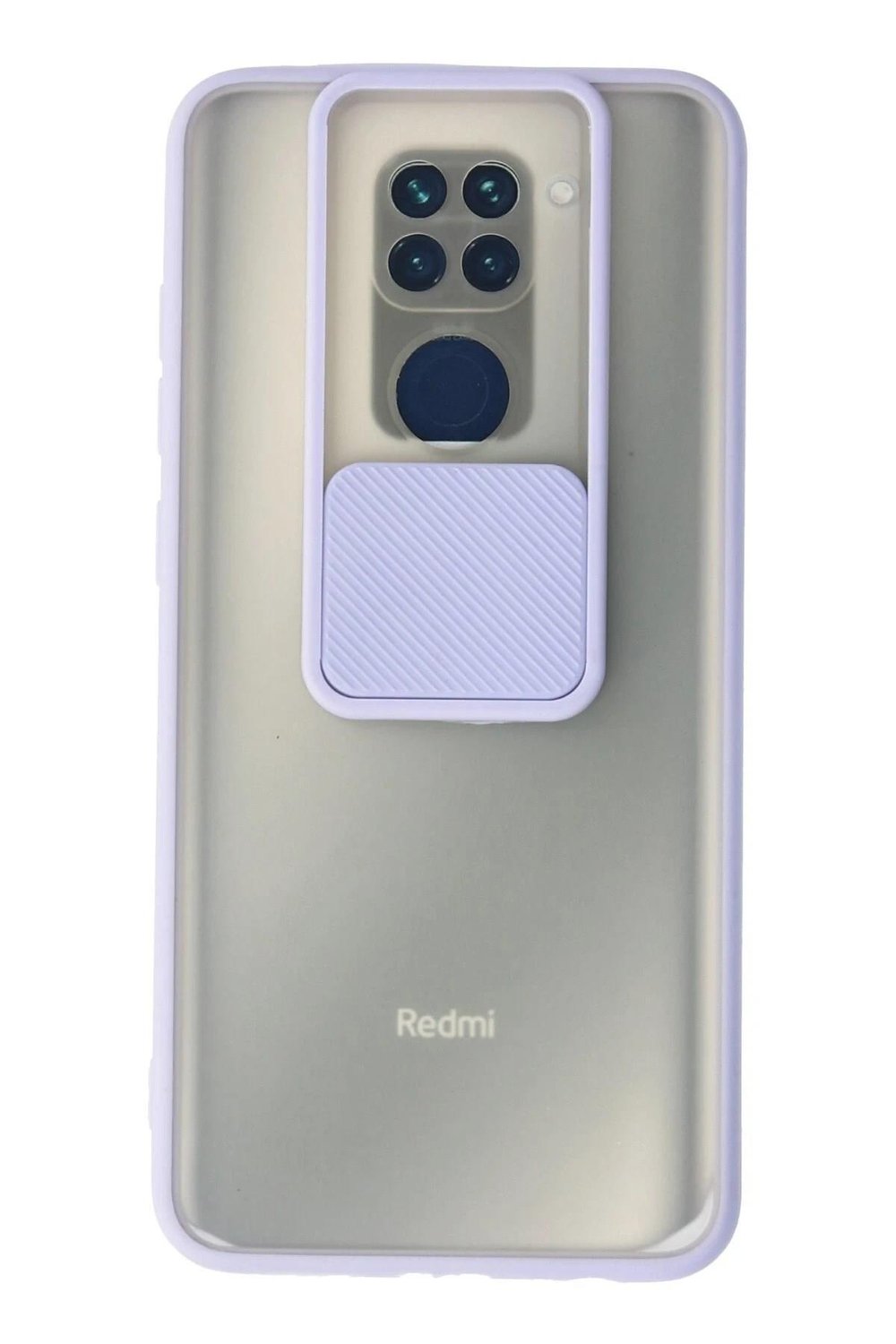 Mey İthalat®   Redmi Note 9 Kılıf Palm Buzlu Kamera Sürgülü Silikon - Lila