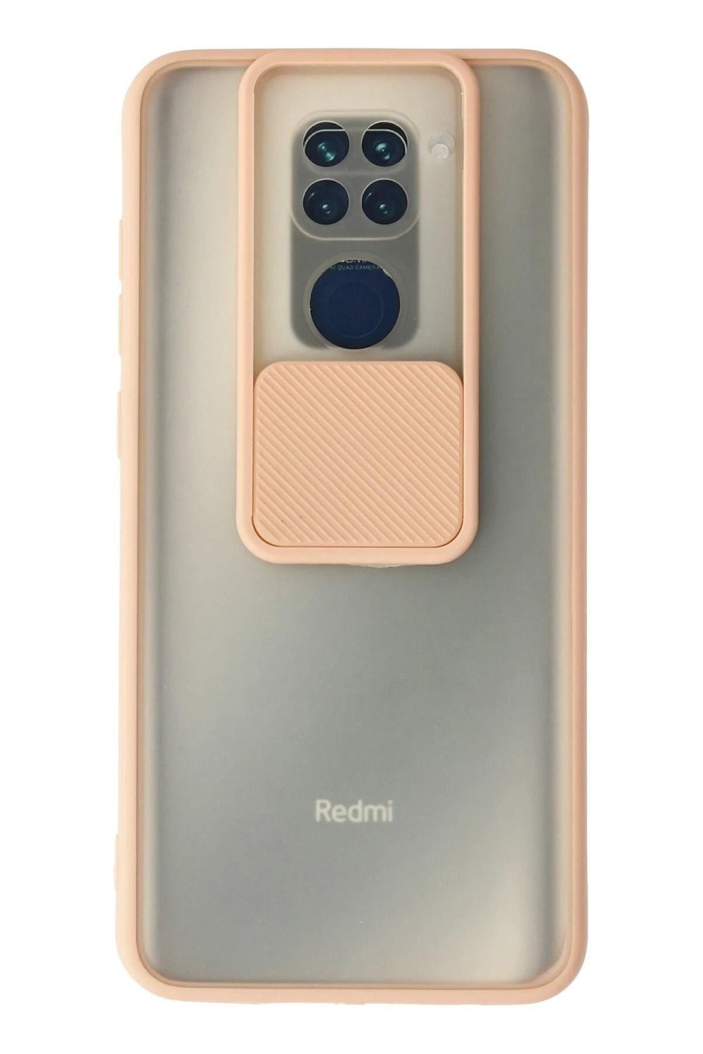 Mey İthalat®   Redmi Note 9 Kılıf Palm Buzlu Kamera Sürgülü Silikon - Pembe