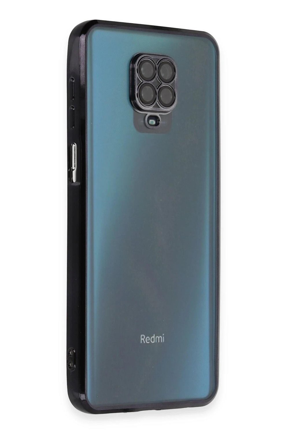 Mey İthalat®   Redmi Note 9 Pro Kılıf  Lensli Silikon - Siyah
