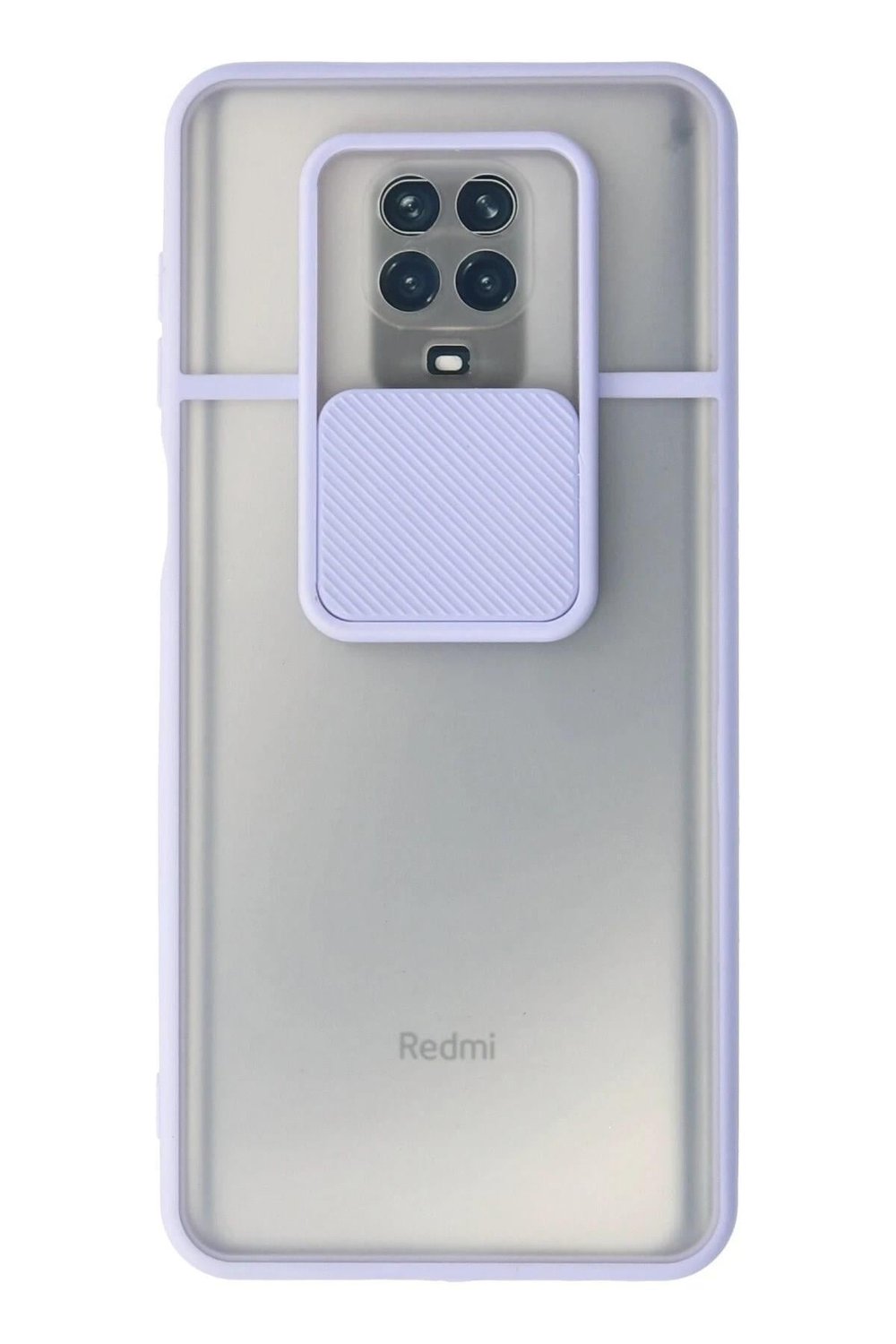 Mey İthalat®   Redmi Note 9 Pro Kılıf Palm Buzlu Kamera Sürgülü Silikon - Lila