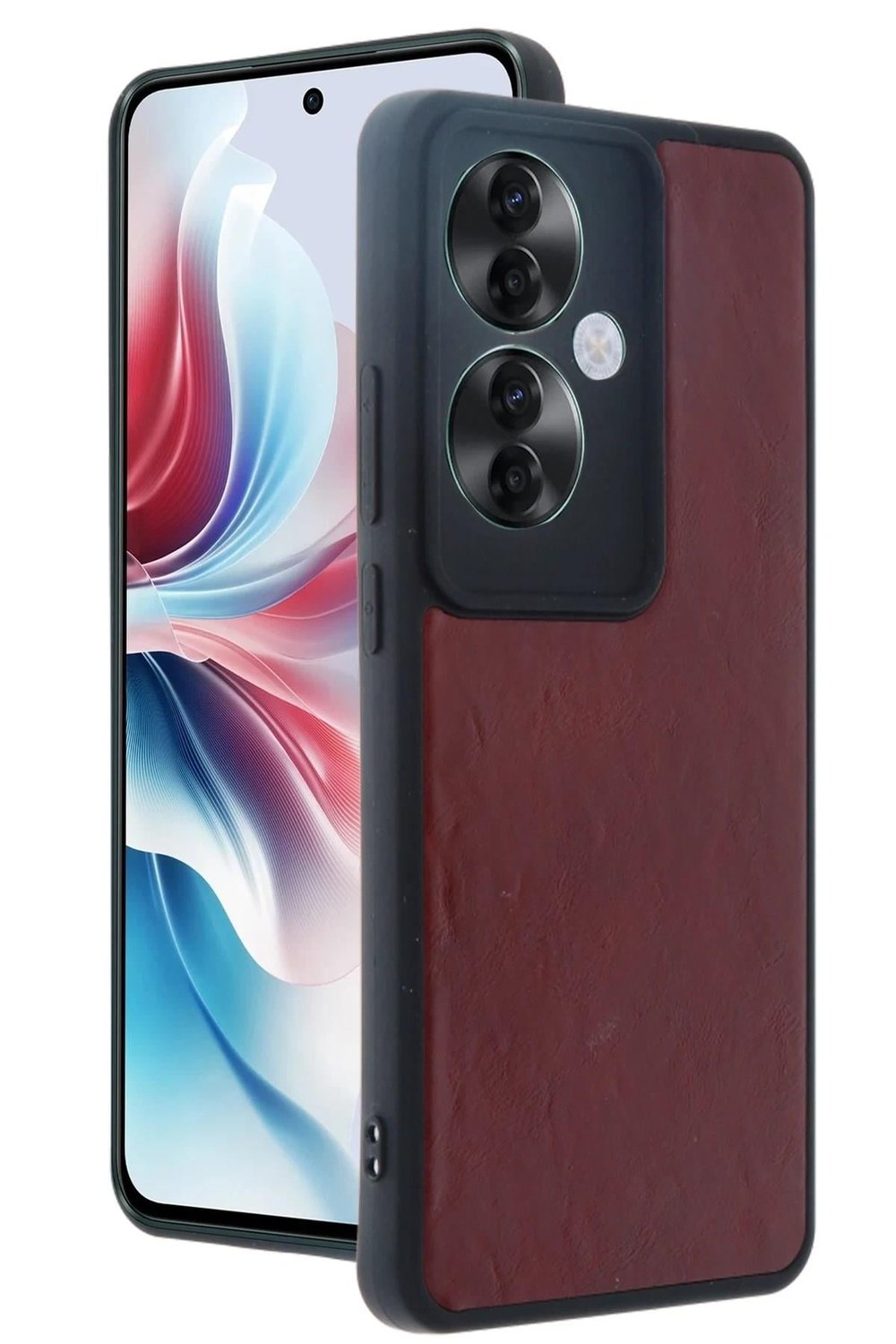 Mey İthalat®   Reno 11F Kılıf Aras Deri Kapak - Bordo
