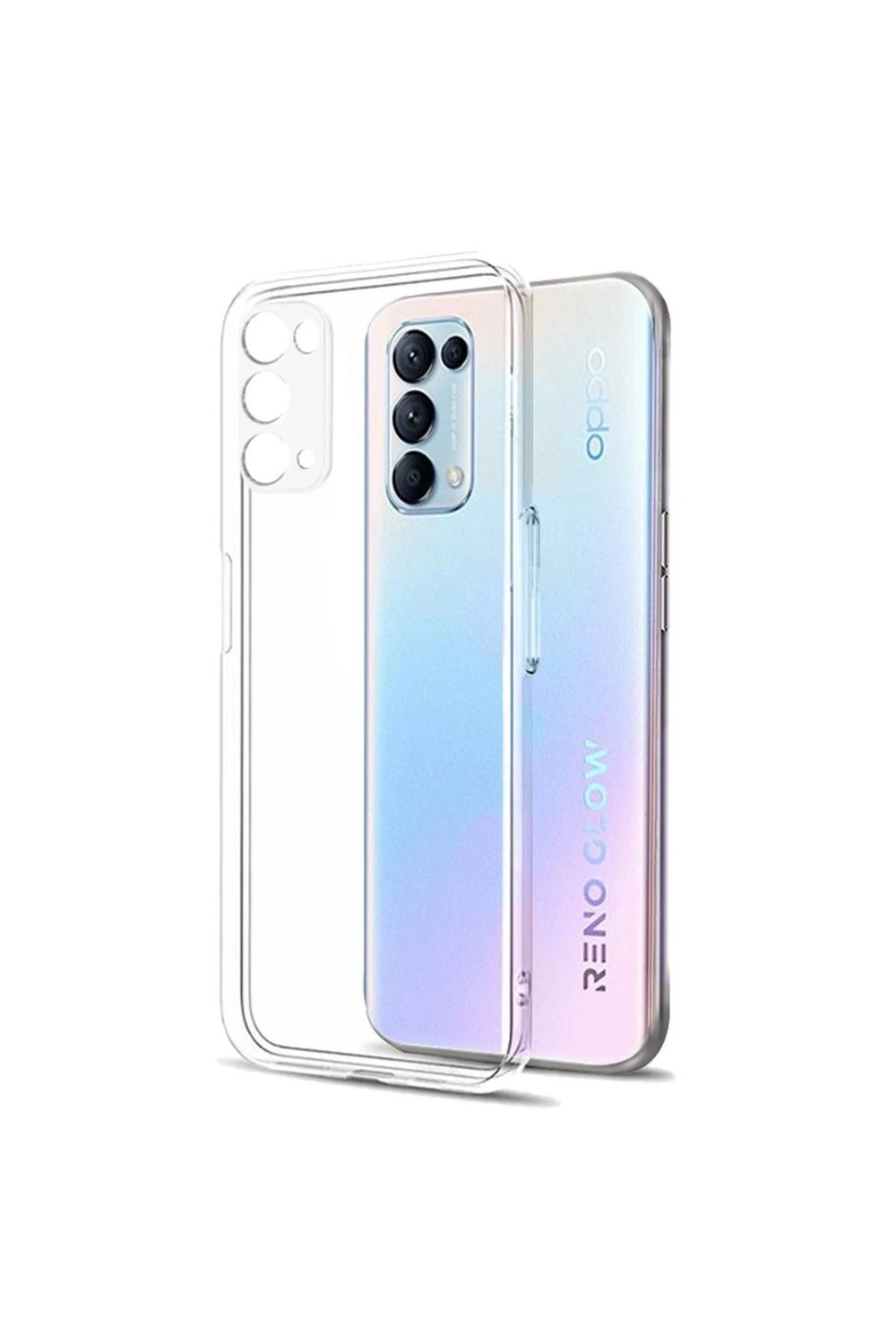 Mey İthalat®   Reno 5 Pro Kılıf Lüx Şeffaf Silikon